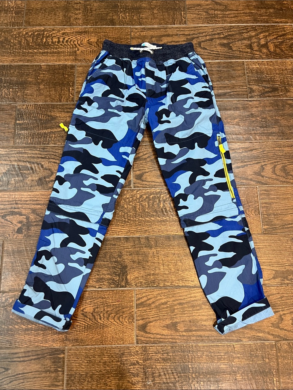 Mini Boden Boys Blue Camo Jogger Pants